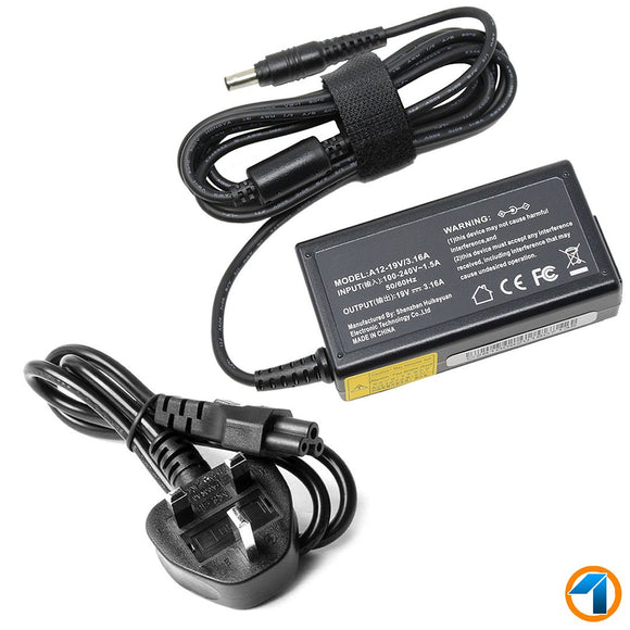 For Samsung NP270E5E-K04UK Laptop Charger AC Adapter Power Supply 19V 3.16A 60W